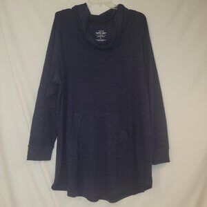 Torrid navy blue marled cowl neck sweater size 4X plus